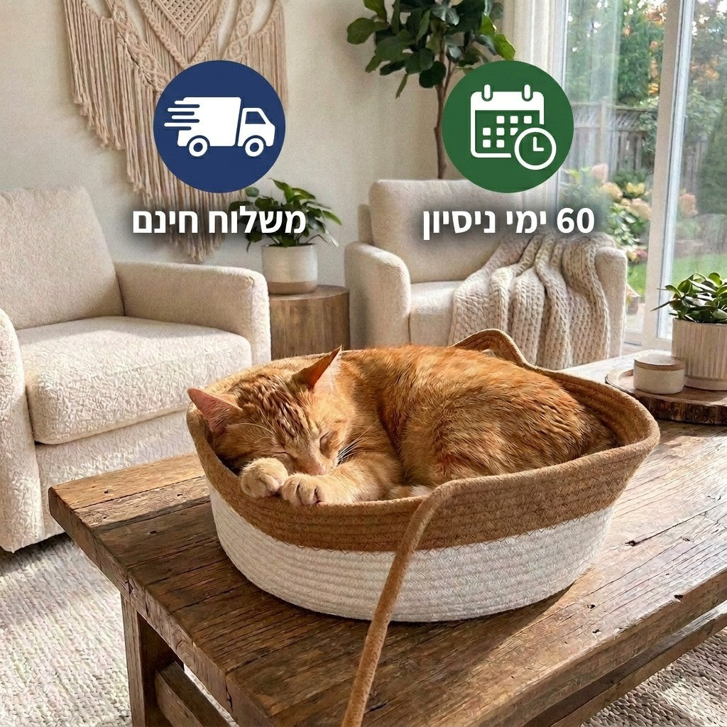 ™ClawNest | סל הגירוד הטבעי שהחתול שלכם לא ירצה לעזוב