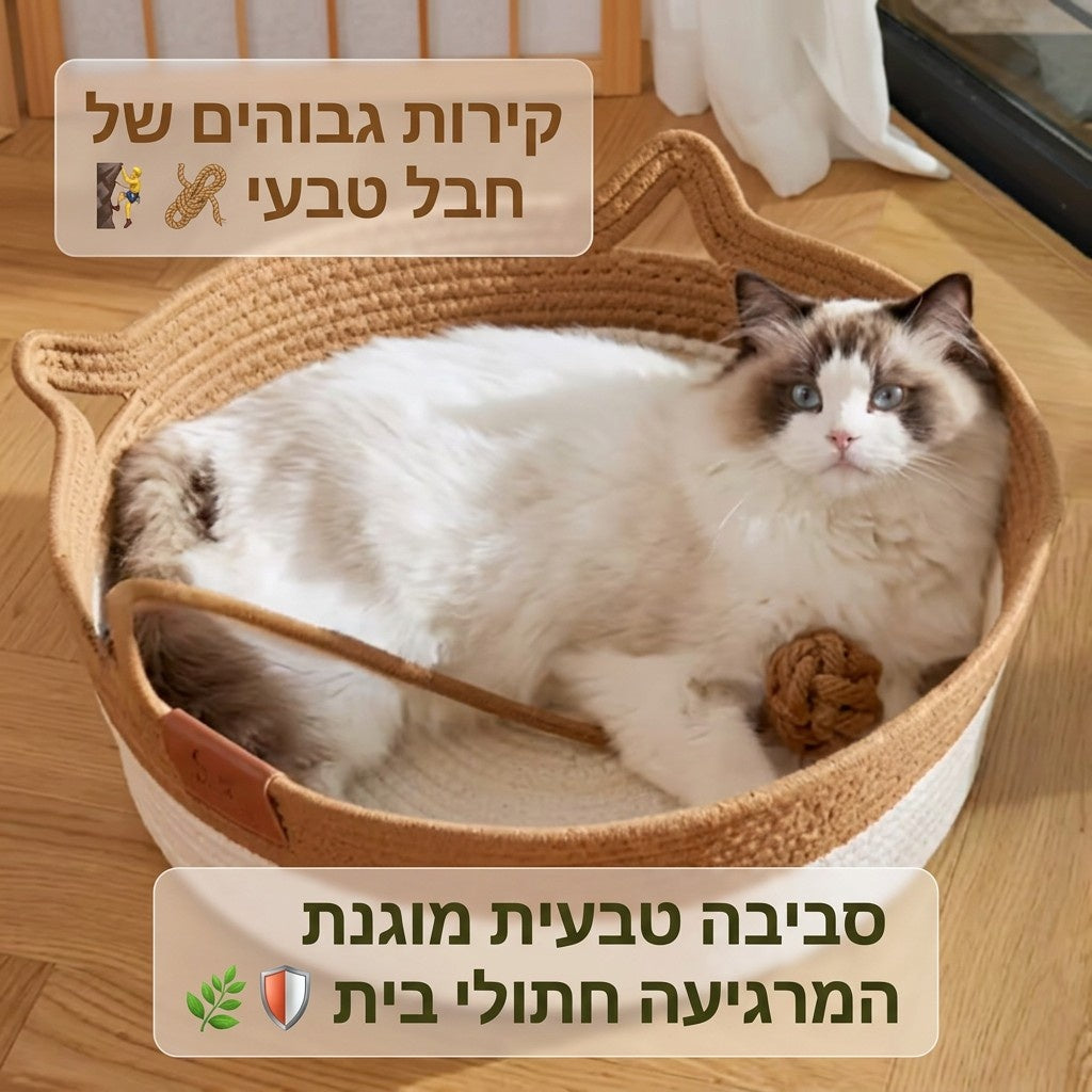 ™ClawNest | סל הגירוד הטבעי שהחתול שלכם לא ירצה לעזוב